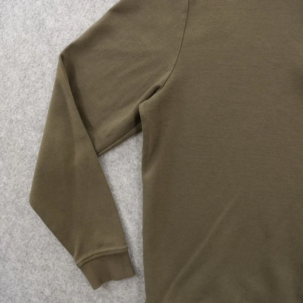 Ted Baker Sweater Mens Large Brown Knit Pullover Long Sleeve Mock Neck 1/4 Zip